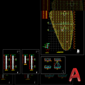 CAD Detail Fondasi Pilecap Denah dan Potongan Gedung Parkir.dwg