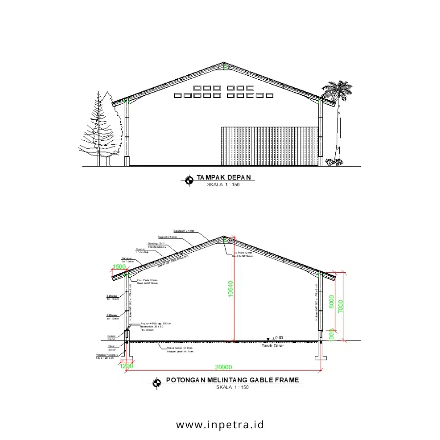 Gambar Struktur, Laporan Struktur, dan Perhitungan RAB Proyek Bangunan Struktur Baja - Image 2