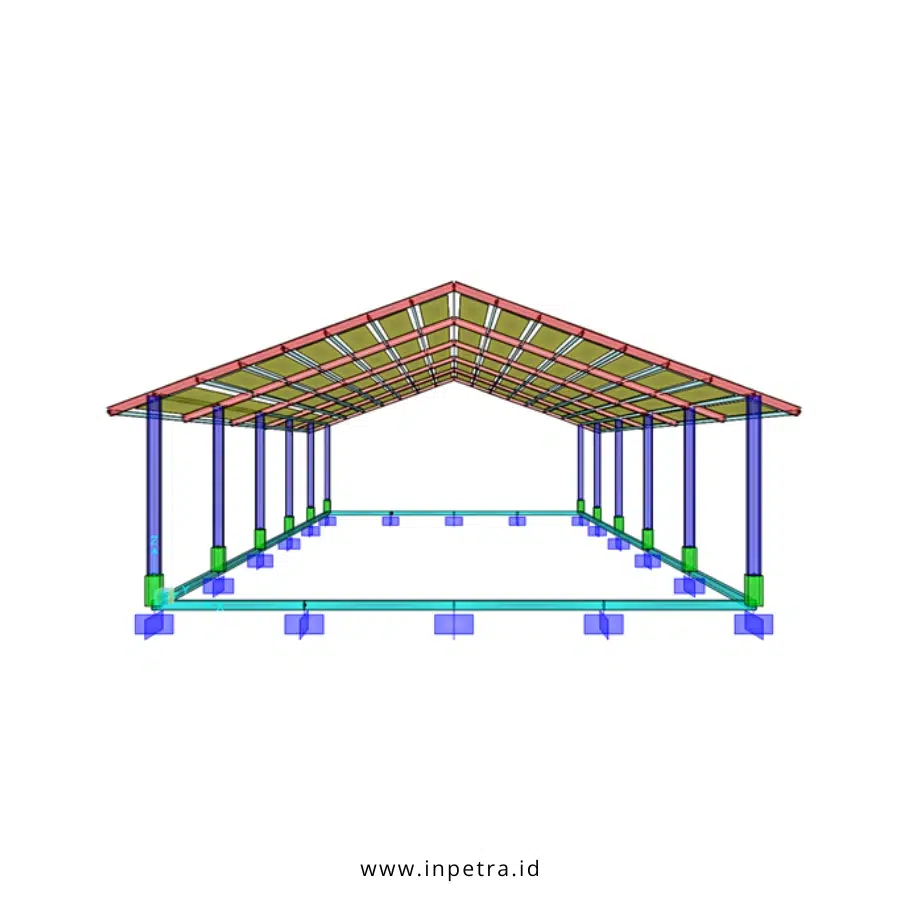 Gambar Struktur, Laporan Struktur, dan Perhitungan RAB Proyek Bangunan Struktur Baja - Image 7