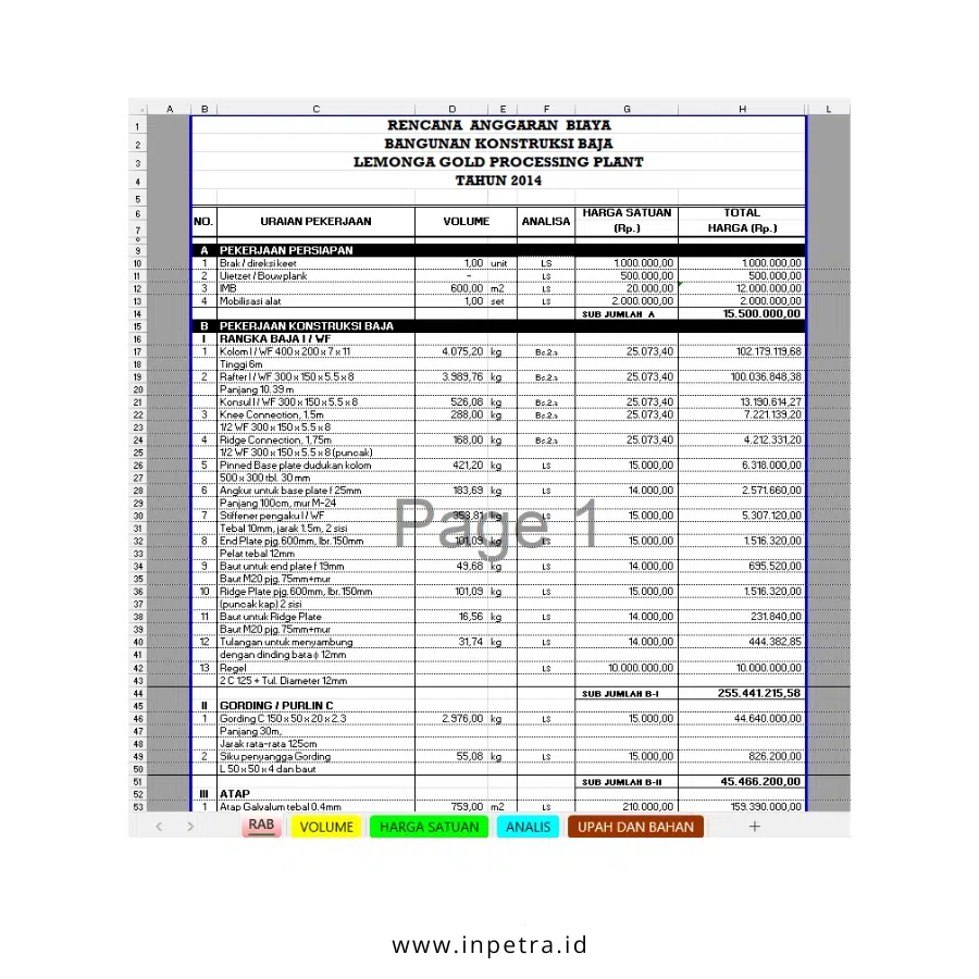 Gambar Struktur, Laporan Struktur, dan Perhitungan RAB Proyek Bangunan Struktur Baja - Image 4