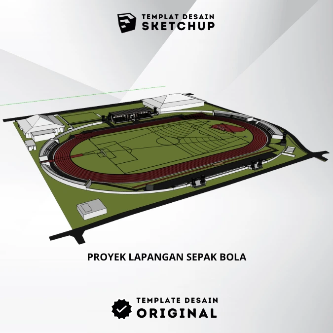 [Desain Sketchup] GOR Lapangan Sepak Bola