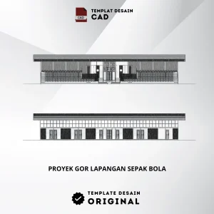 [Desain CAD] GOR Lapangan Sepak Bola
