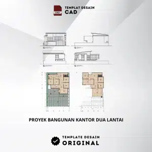[Desain CAD] Bangunan Kantor Dua Lantai