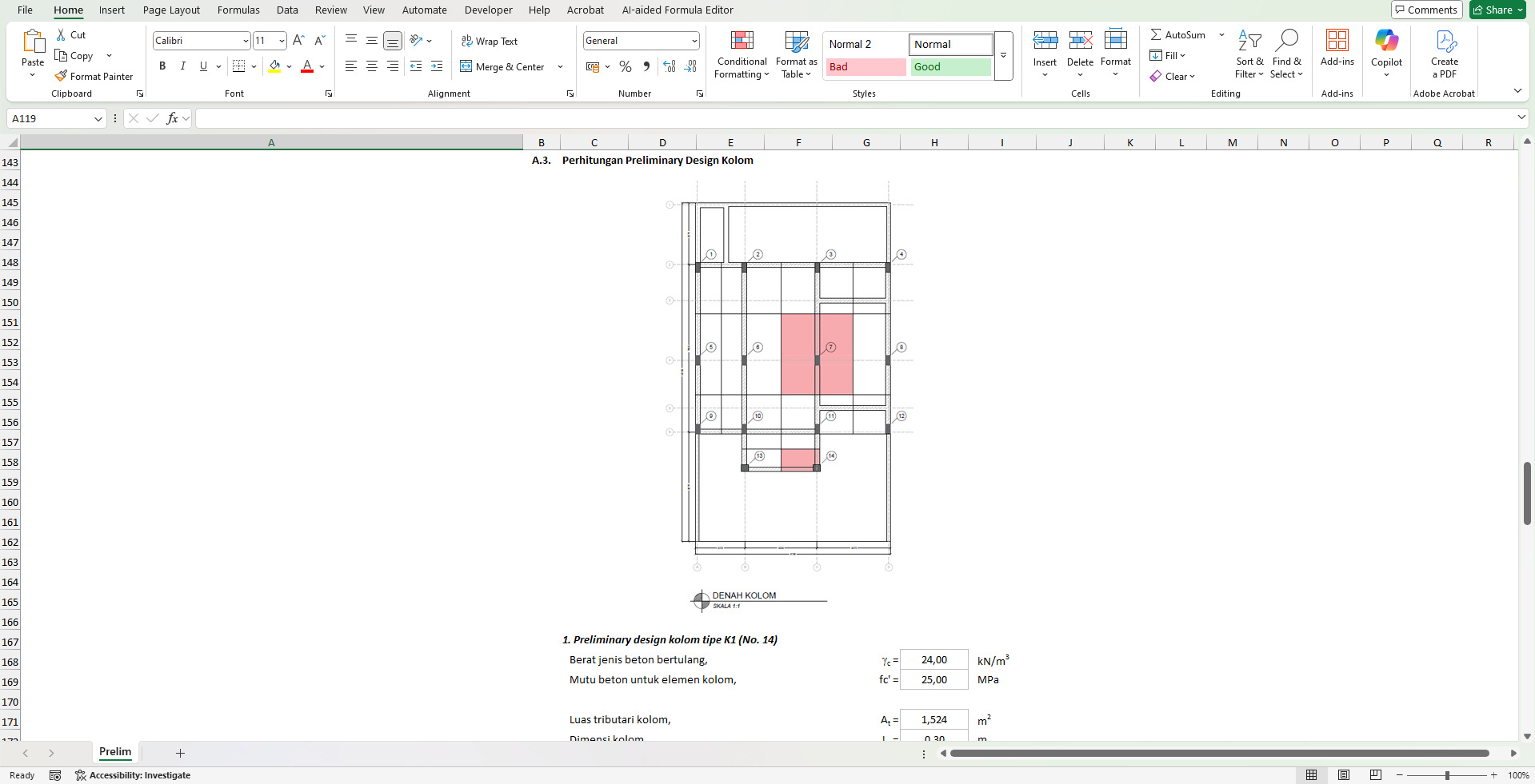 [Spreadsheet] Perencanaan Preliminary Design Perumahan Dua Lantai - Image 4